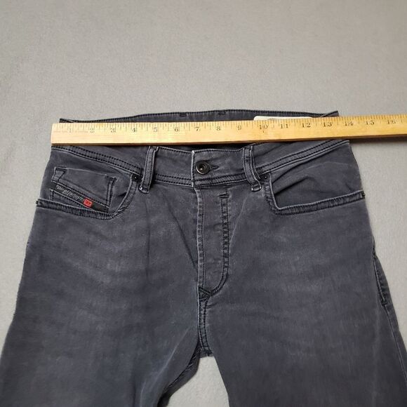 Men's Diesel - Charcoal Diesel Sleenker Slim Jeans - Picture 12 of 16